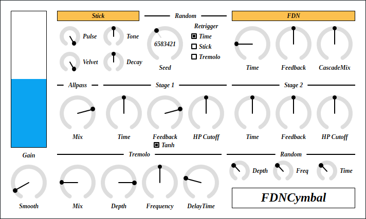 Image of FDNCymbal graphical user interface.