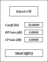 Image of MiniCliffEQ graphical user interface.