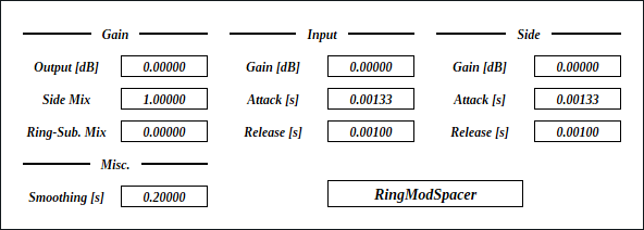Image of RingModSpacer graphical user interface.